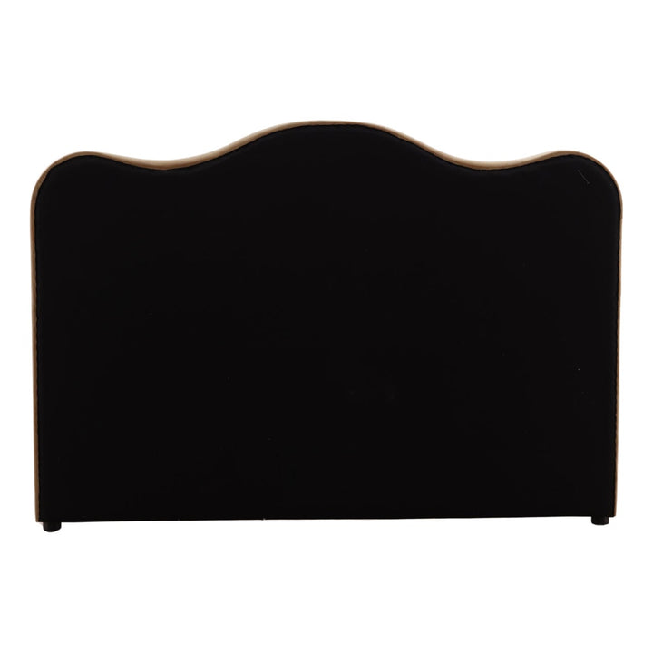 Sienna Camel Velvet Bed, back view