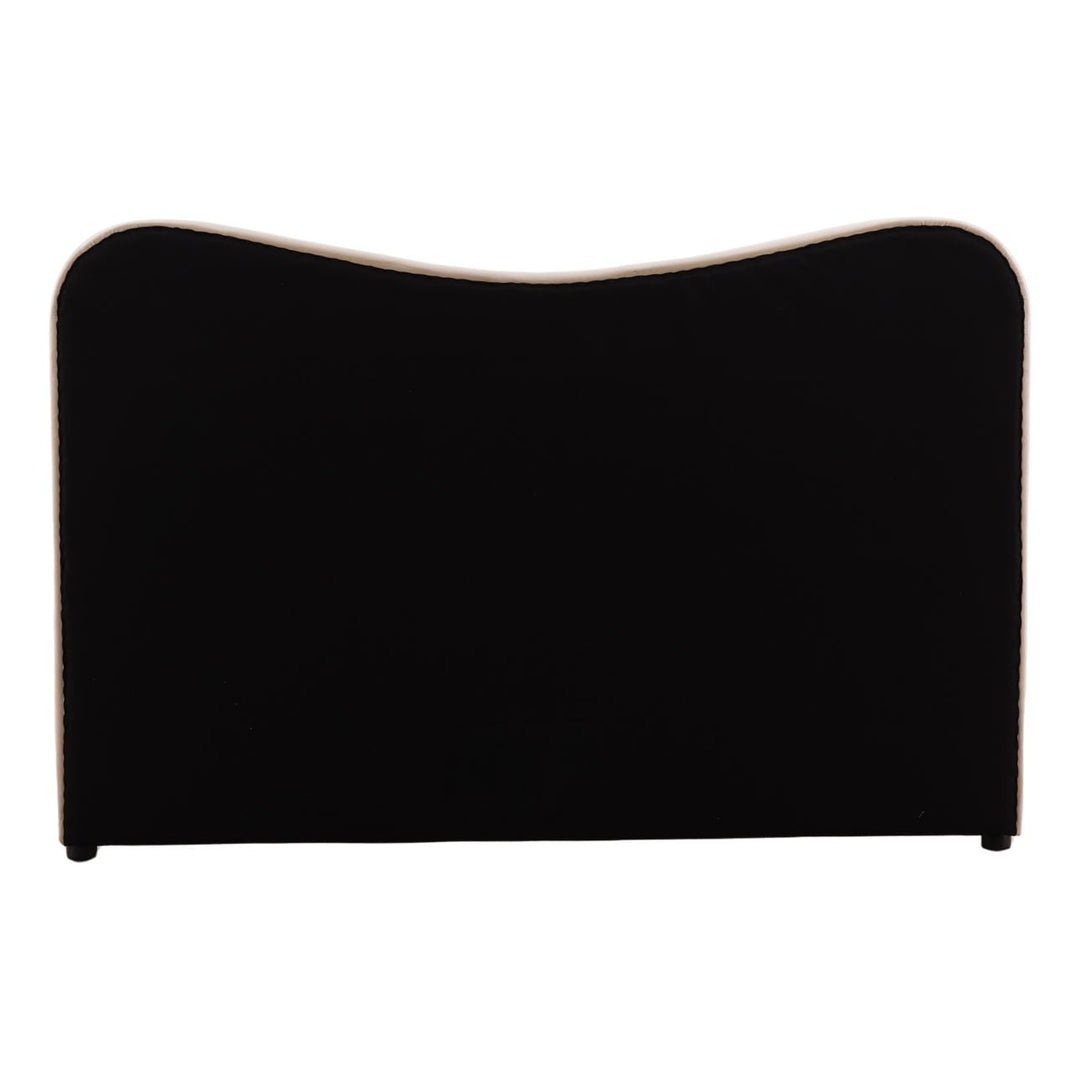 Monroe Velvet and Boucle Bed, back view