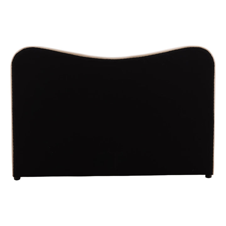 Monroe Velvet and Boucle Bed, back view