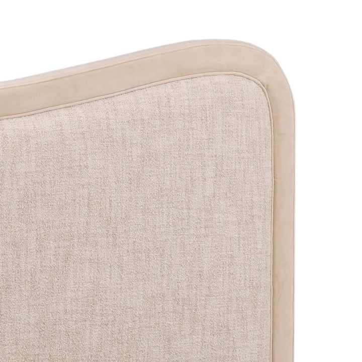 Monroe Velvet and Boucle Bed, detail 2 view