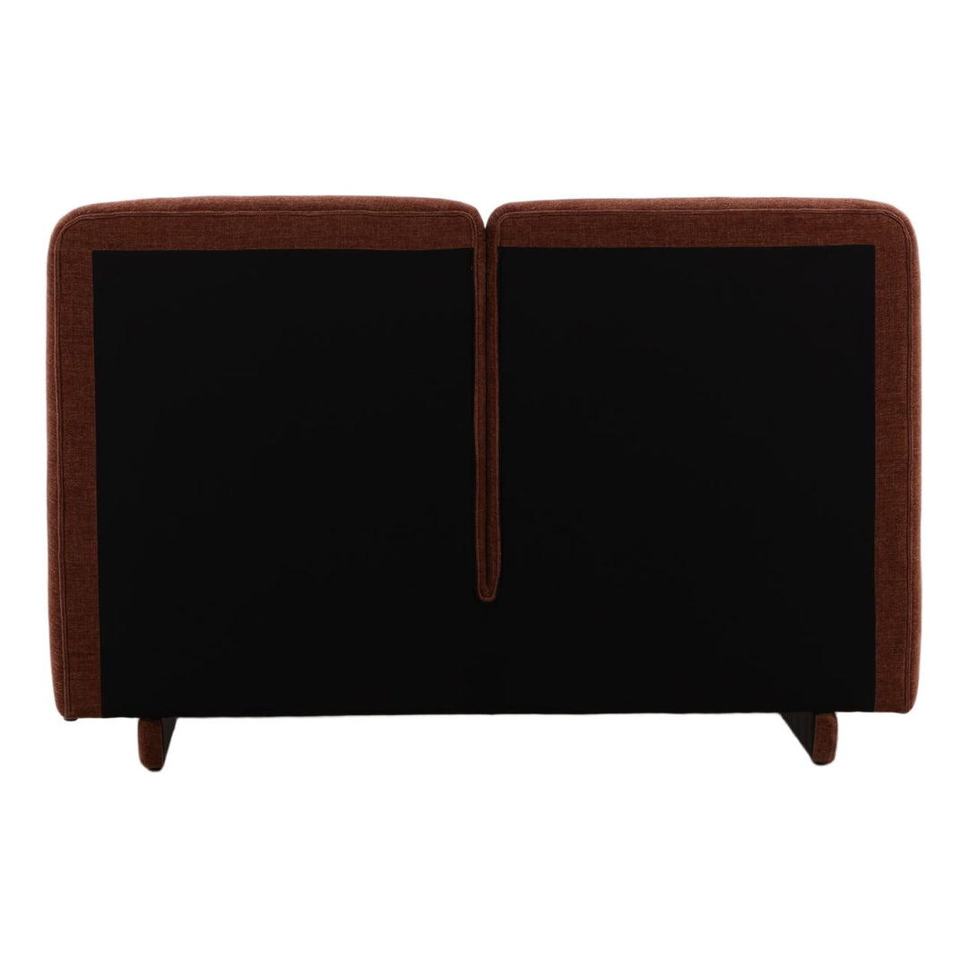 Briar Rust Upholstered Bed, back view