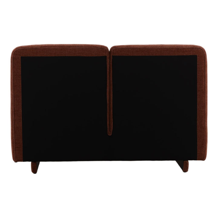 Briar Rust Upholstered Bed, back view