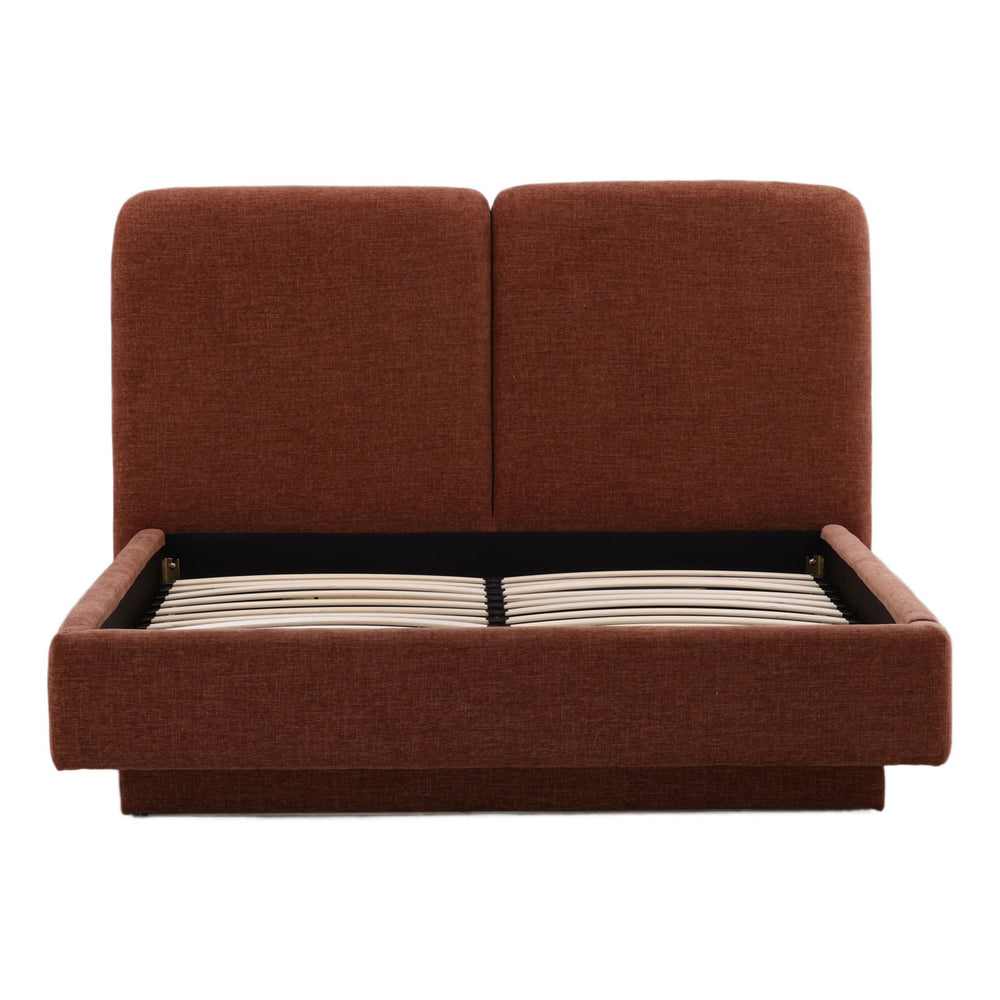 Briar Rust Upholstered Bed, front view