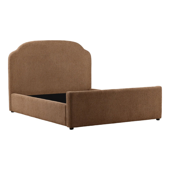 Galen Brown Chenille Bed, back three quarter view