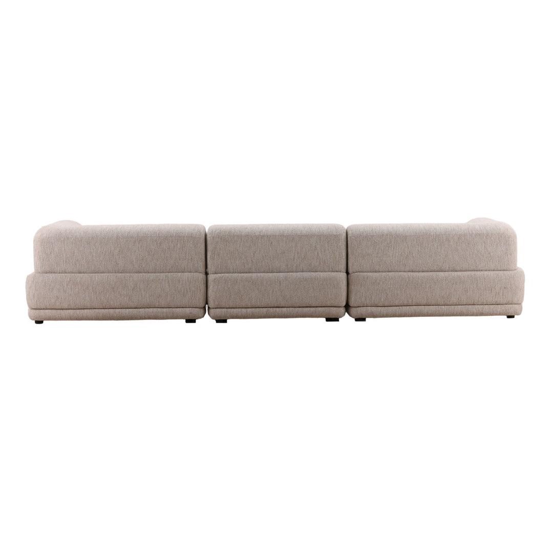 Harwell Sand Chaise Sectional, back view