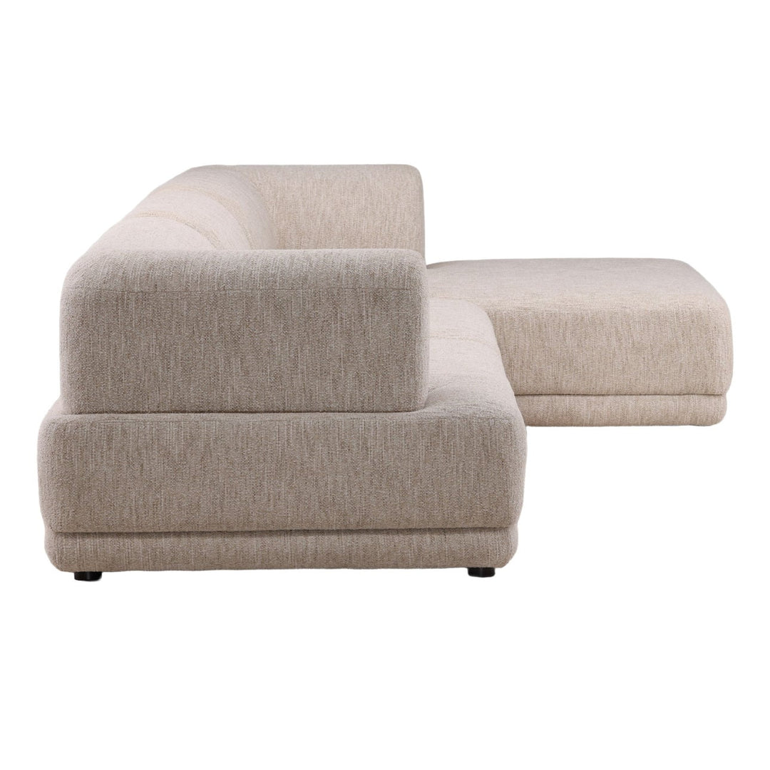 Harwell Sand Chaise Sectional, profile view