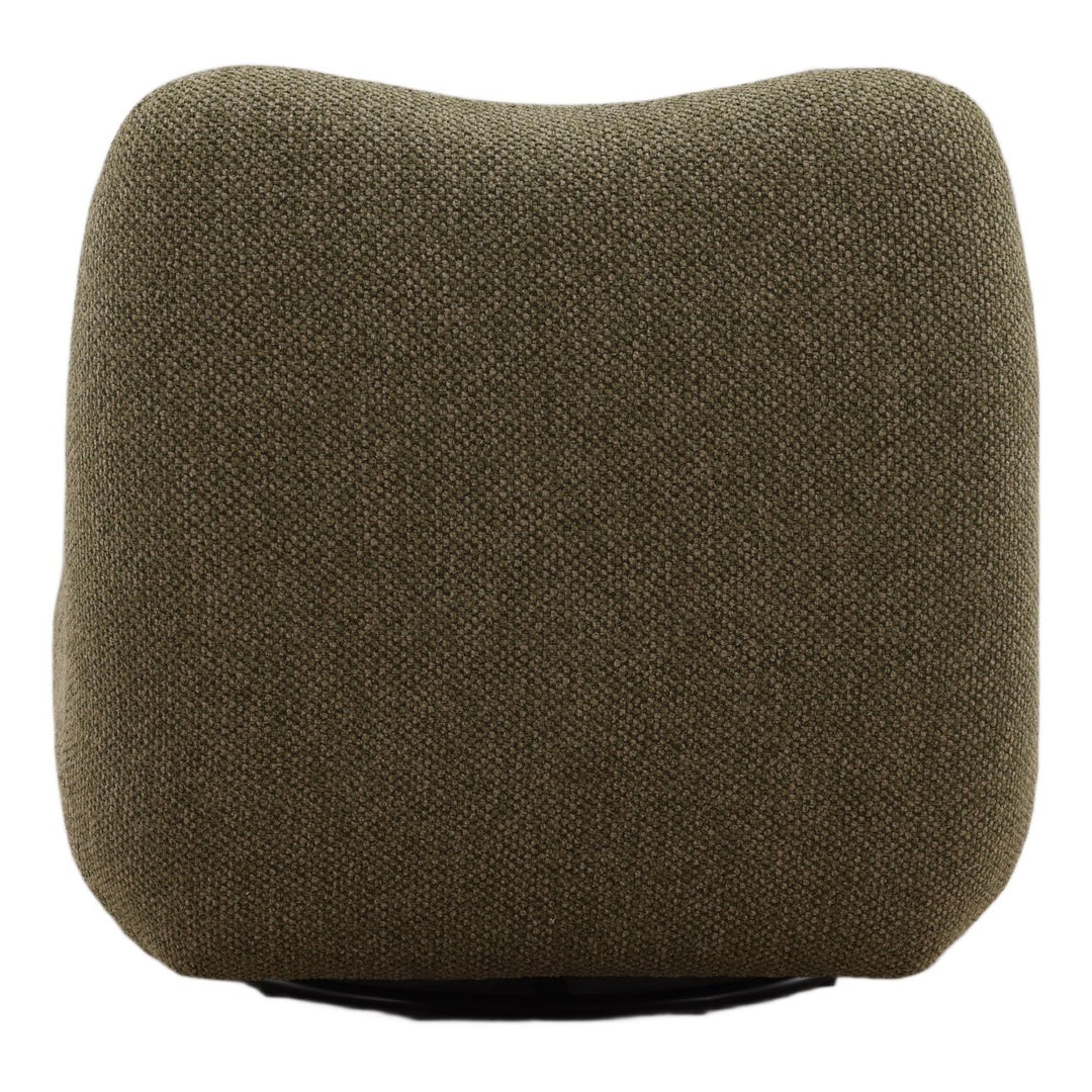Wilder Green Chenille Swivel Chair, back view
