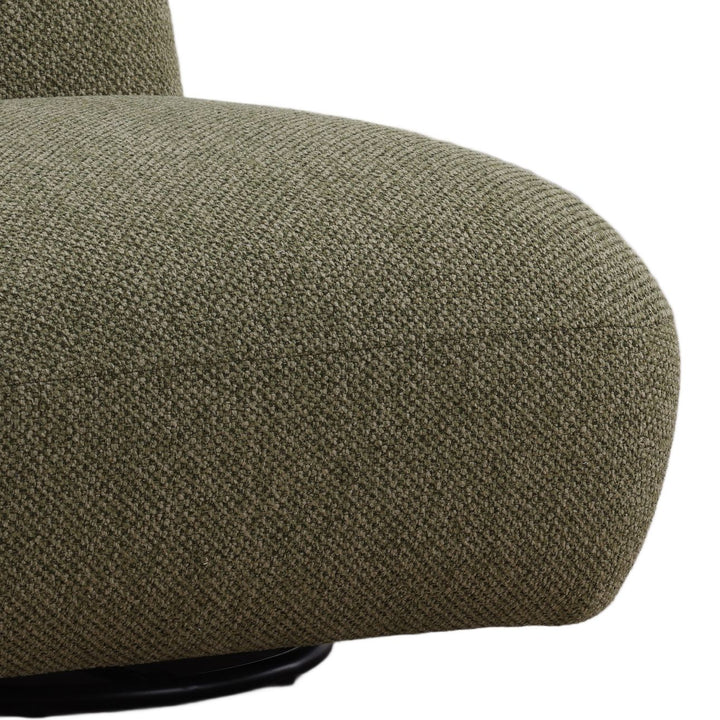 Wilder Green Chenille Swivel Chair, detail 2 view