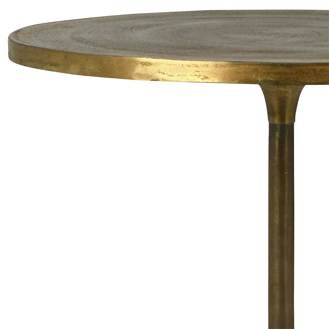 Hevren Antique Brass Bistro Table, detail 1 view