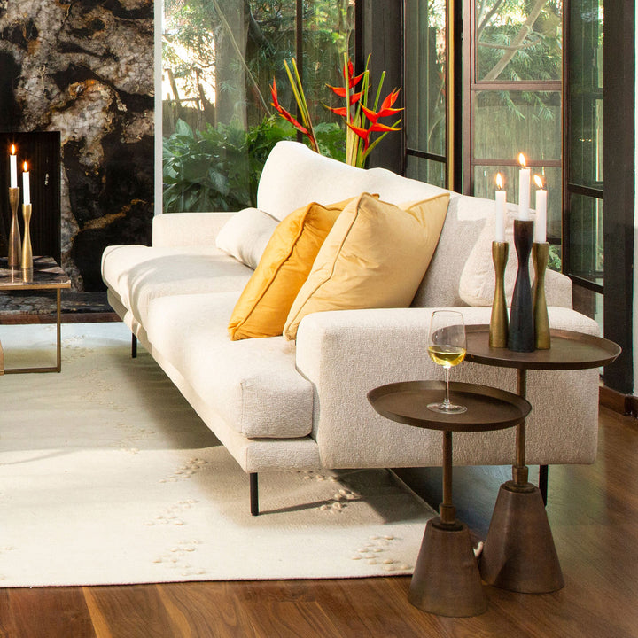 Aspen Brass-Finish Side Table, manufacturer lifestyle setting