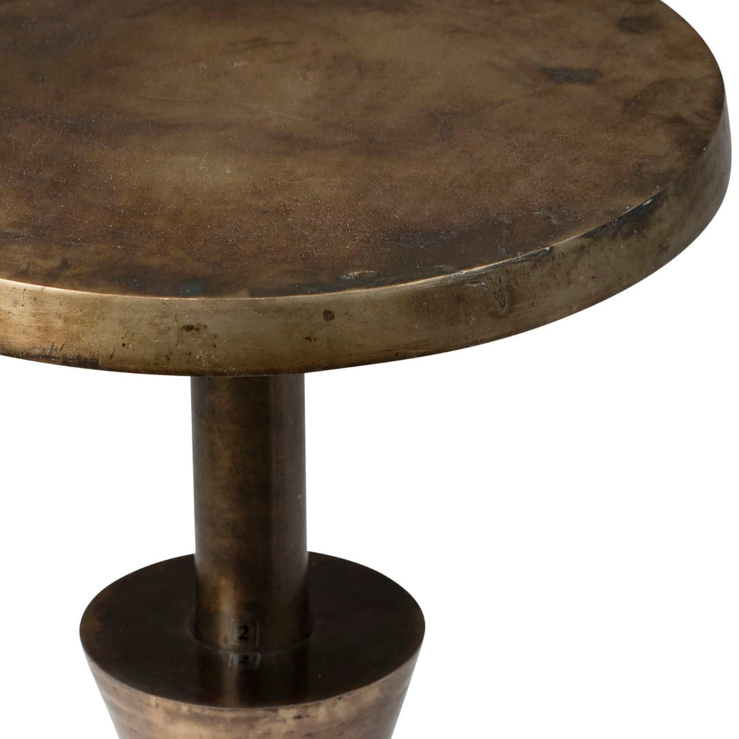 Kenna Brass-Finish Side Table, detail 1 view