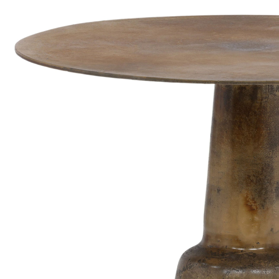 Golren Brass Cast Aluminum Bistro Table, detail 1 view