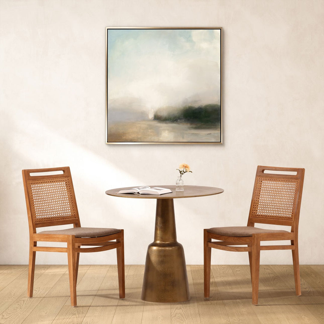 Golren Brass Cast Aluminum Bistro Table, lifestyle view