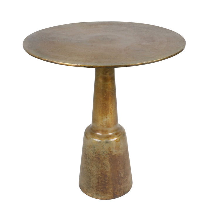 Golren Brass Cast Aluminum Counter Table, overhead view