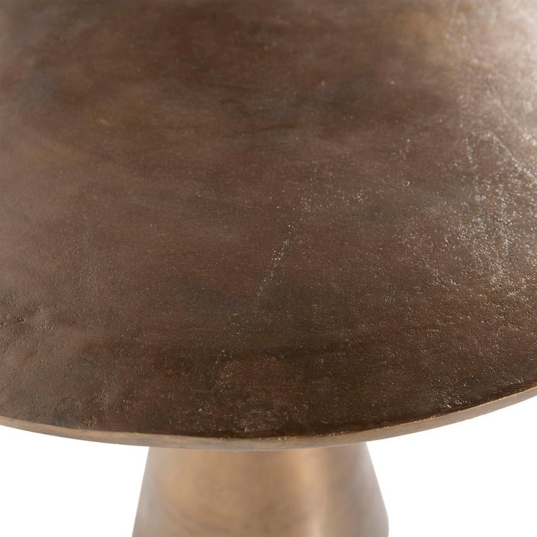 Sunren Brass Cast Aluminum Bistro Table, detail 2 view