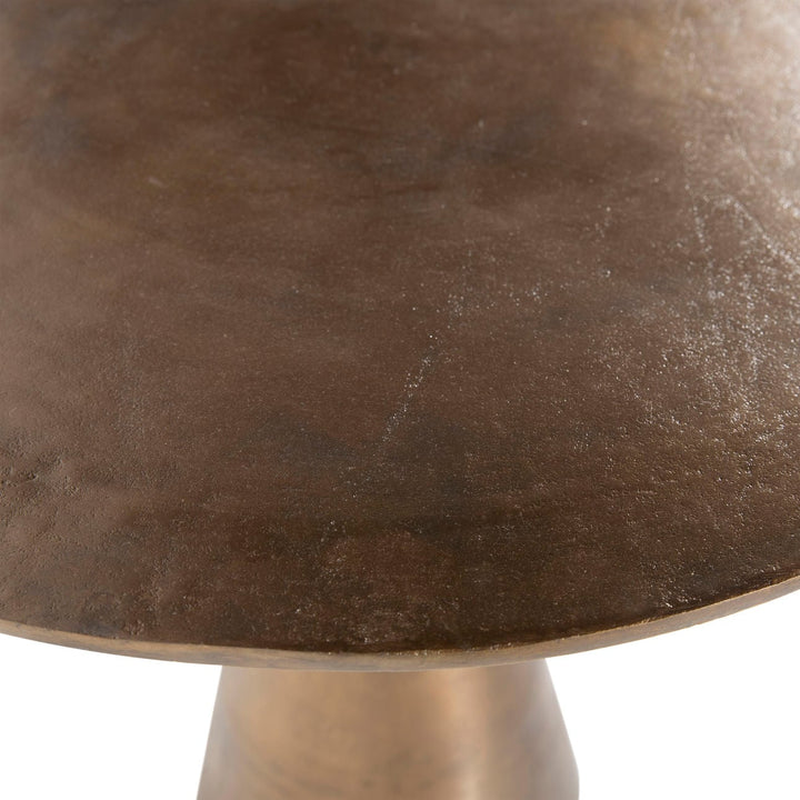 Sunren Brass Cast Aluminum Bistro Table, detail 2 view