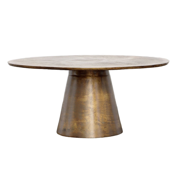 Isa Brass-Finish Coffee Table, three-quarter studio view