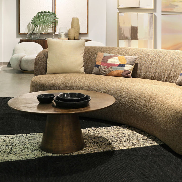 Isa Brass-Finish Coffee Table, lifestyle view