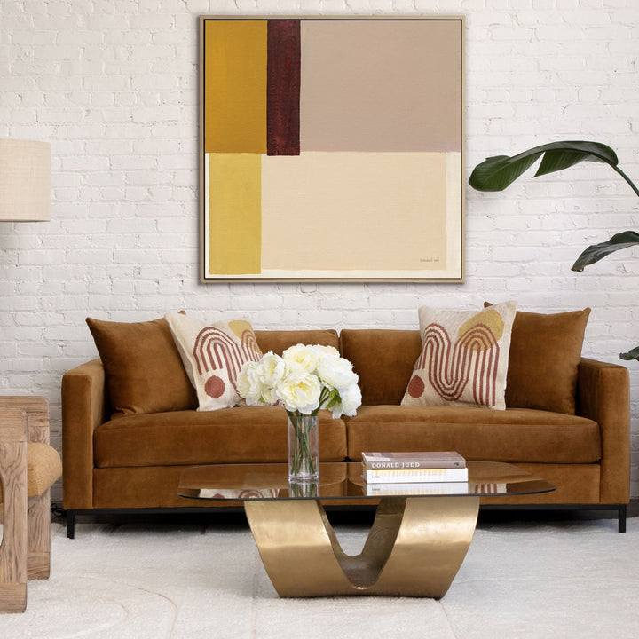 Livia Glass and Metal Coffee Table, lifestyle view