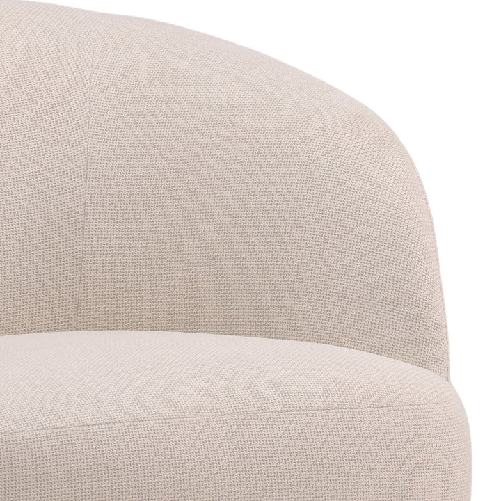 Millen Upholstered Swivel Chair, Cream, detail 2 view
