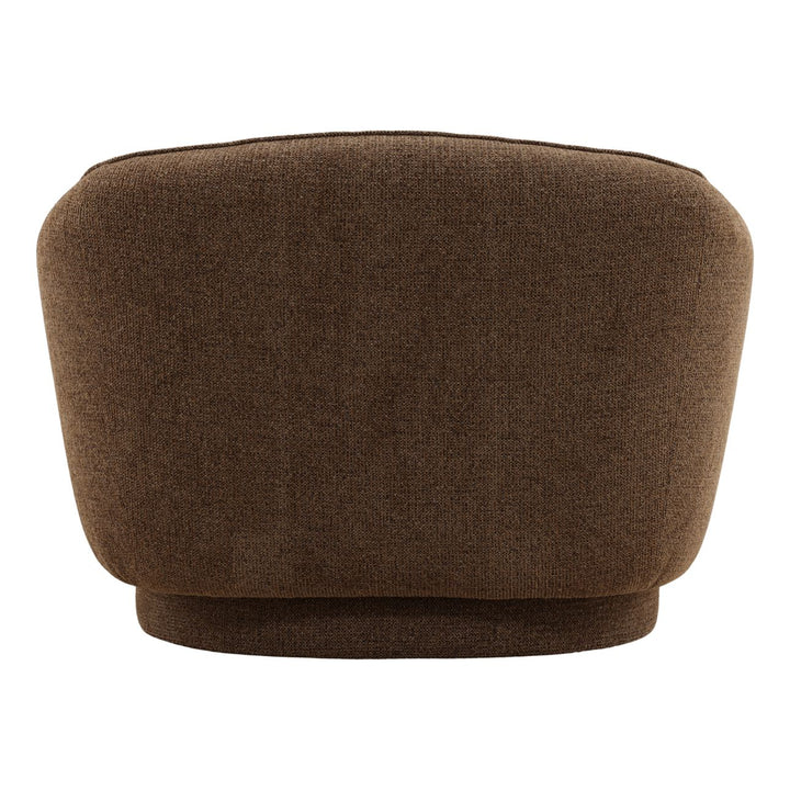 Parkell Chocolate Chenille Lounge Chair, back view