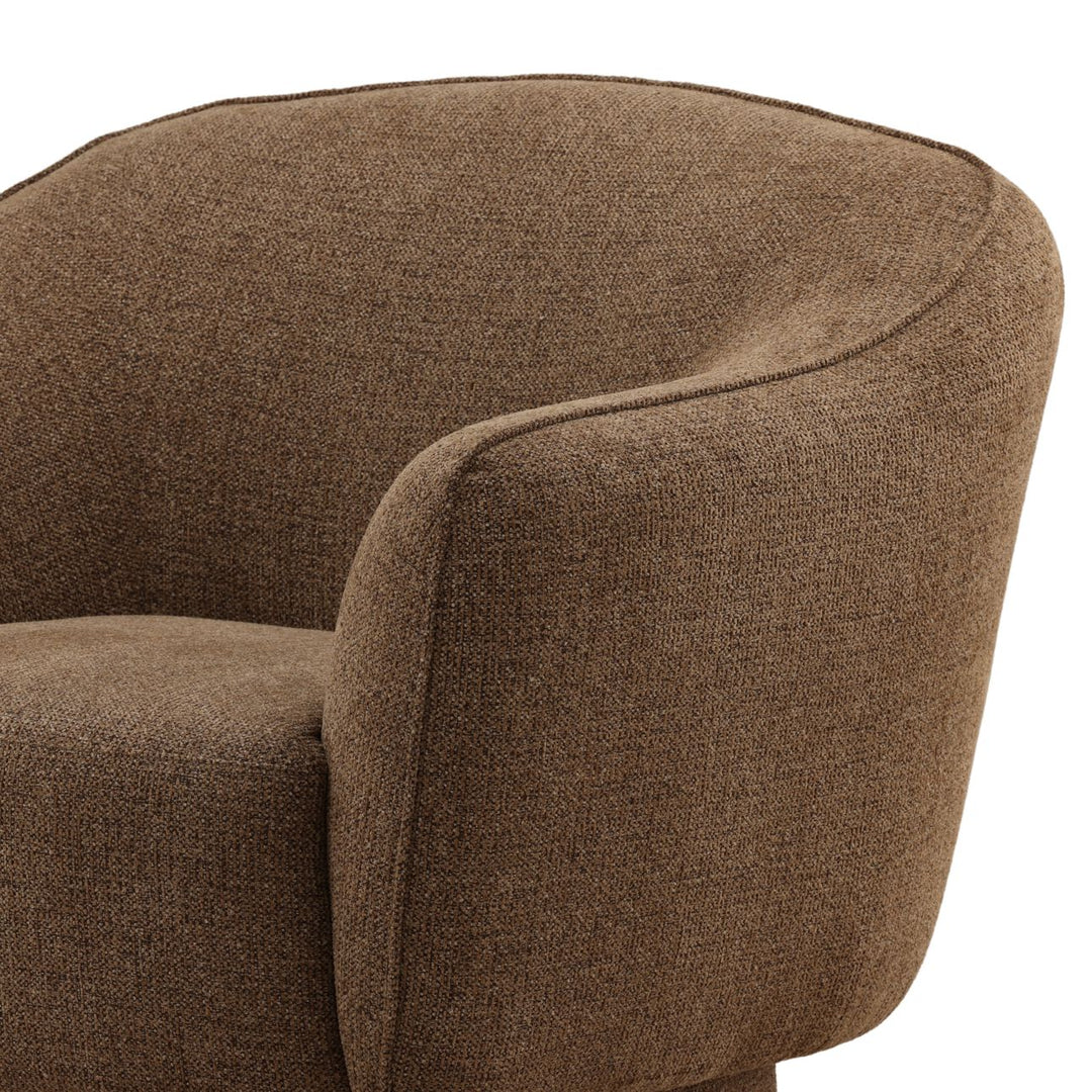 Parkell Chocolate Chenille Lounge Chair, detail 2 view