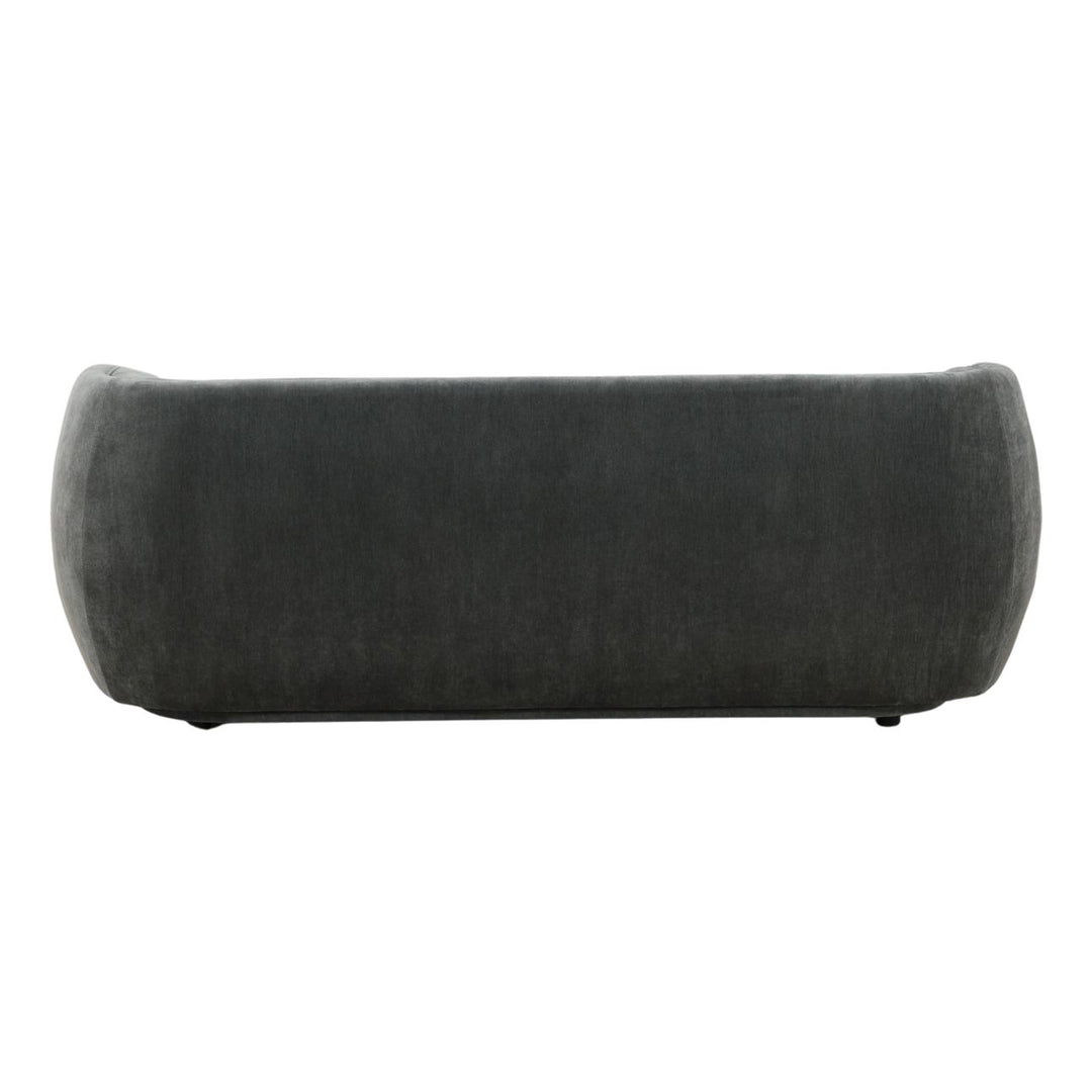 Glenwell Upholstered Sofa, Dust Blue Velvet, back view
