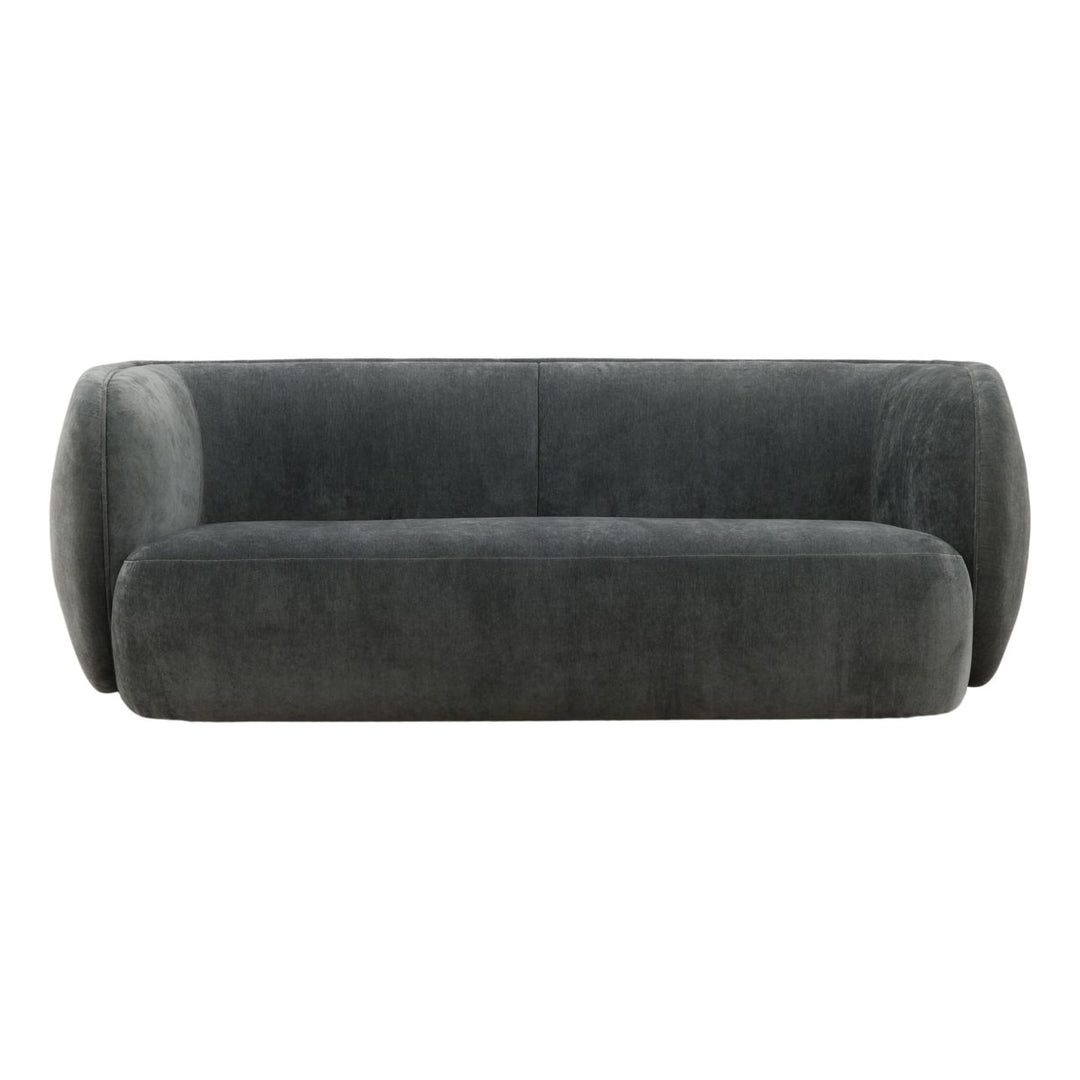 Glenwell Upholstered Sofa, Dust Blue Velvet, front view