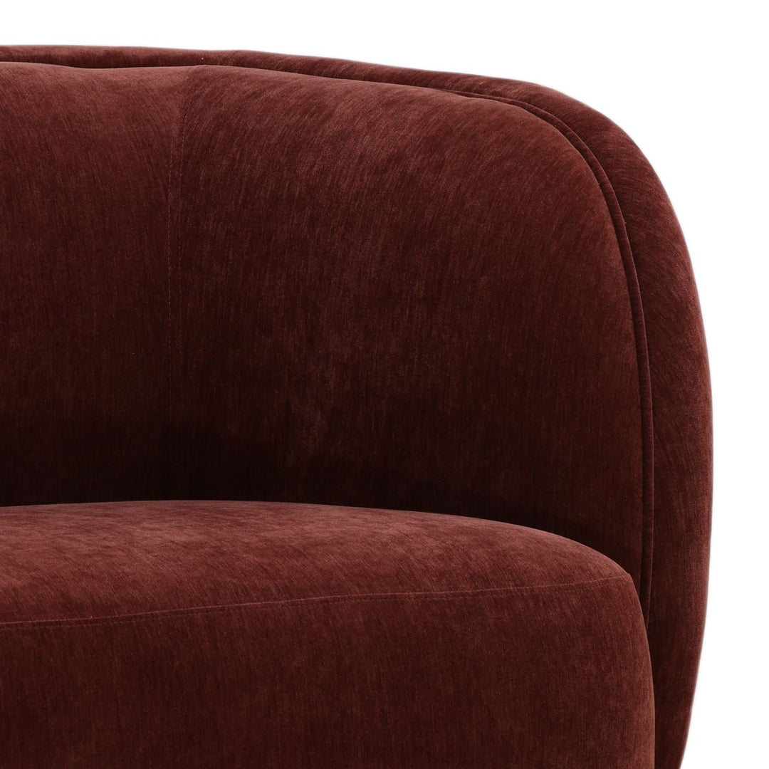 Glenwell Upholstered Sofa, Burgundy Chenille, detail 2 view