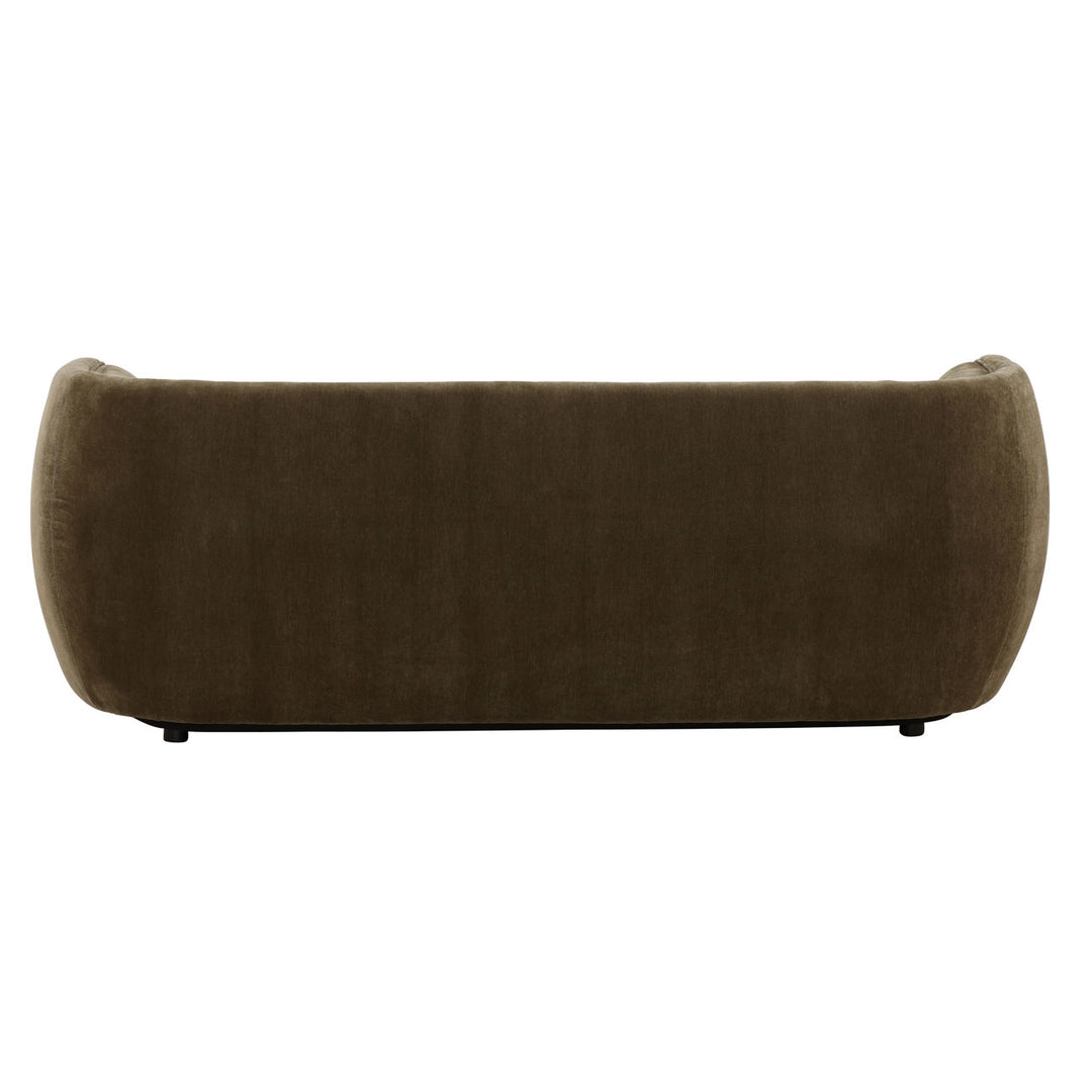 Glenwell Upholstered Sofa, Olive Velvet, back view