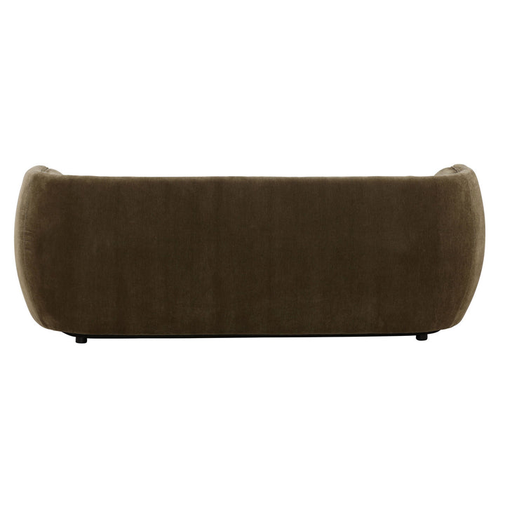 Glenwell Upholstered Sofa, Olive Velvet, back view