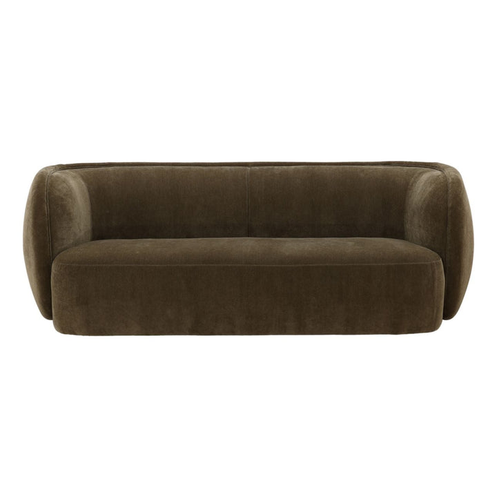 Glenwell Upholstered Sofa, Olive Velvet, front view