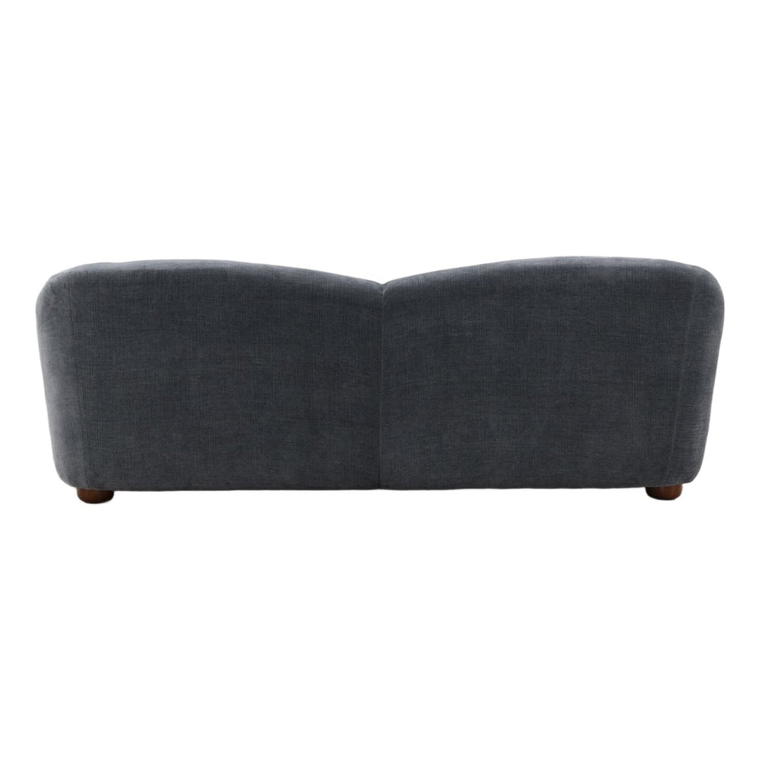 Franelle Upholstered Sofa, Blue, back view