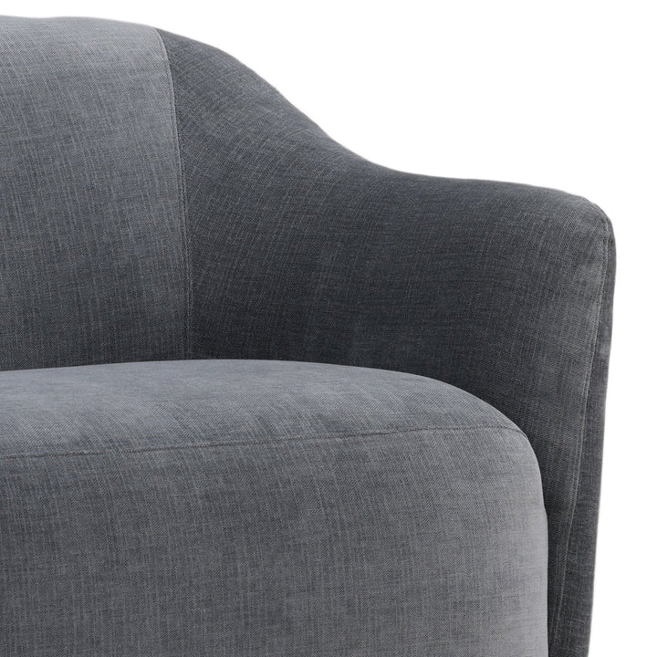 Franelle Upholstered Sofa, Blue, detail 2 view
