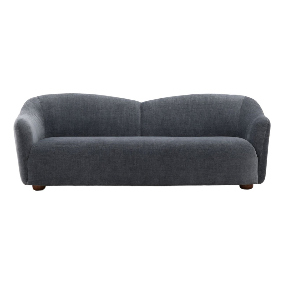 Franelle Upholstered Sofa, Blue, front view