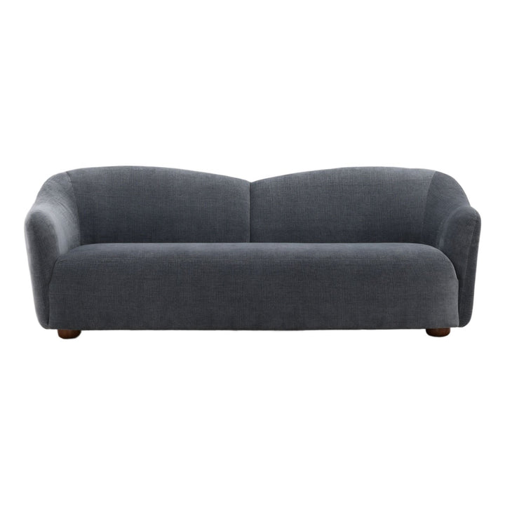 Franelle Upholstered Sofa, Blue, front view