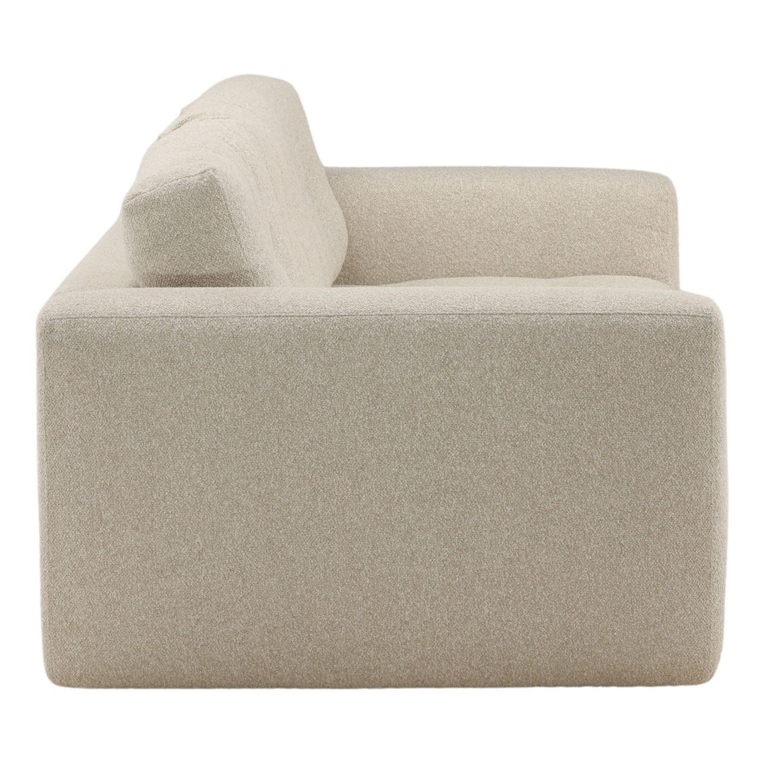 Winren Oatmeal Boucle Sofa, profile view