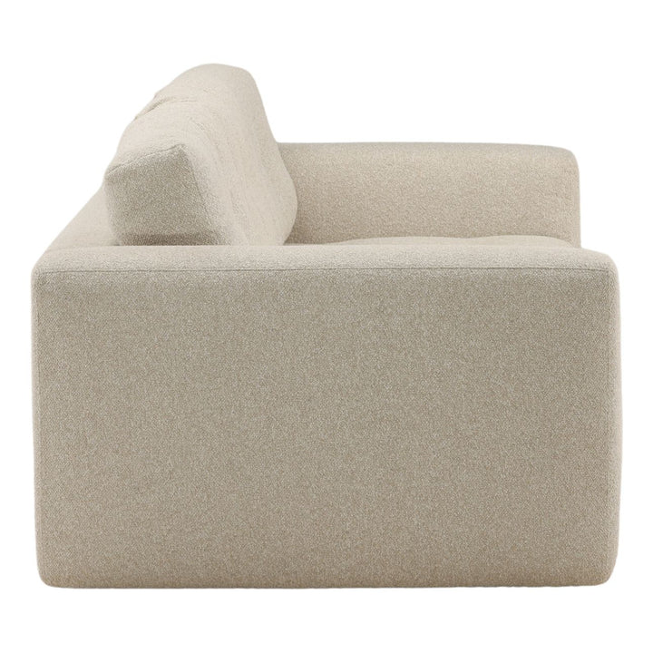 Winren Oatmeal Boucle Sofa, profile view