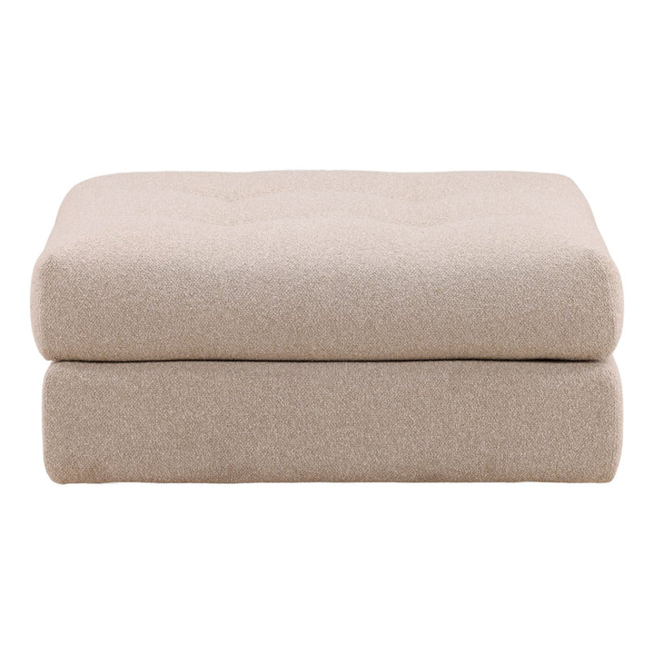 Wren Boucle Ottoman, front view