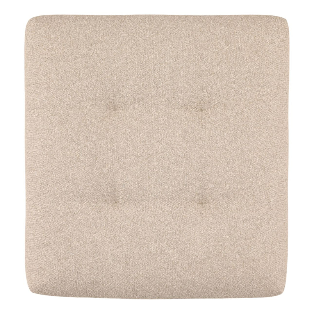 Wren Boucle Ottoman, overhead view