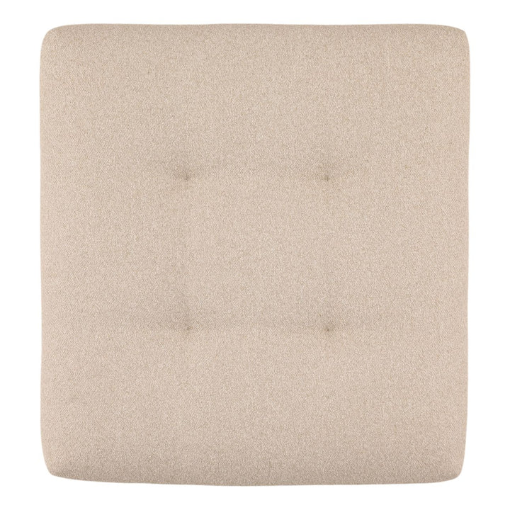 Wren Boucle Ottoman, overhead view