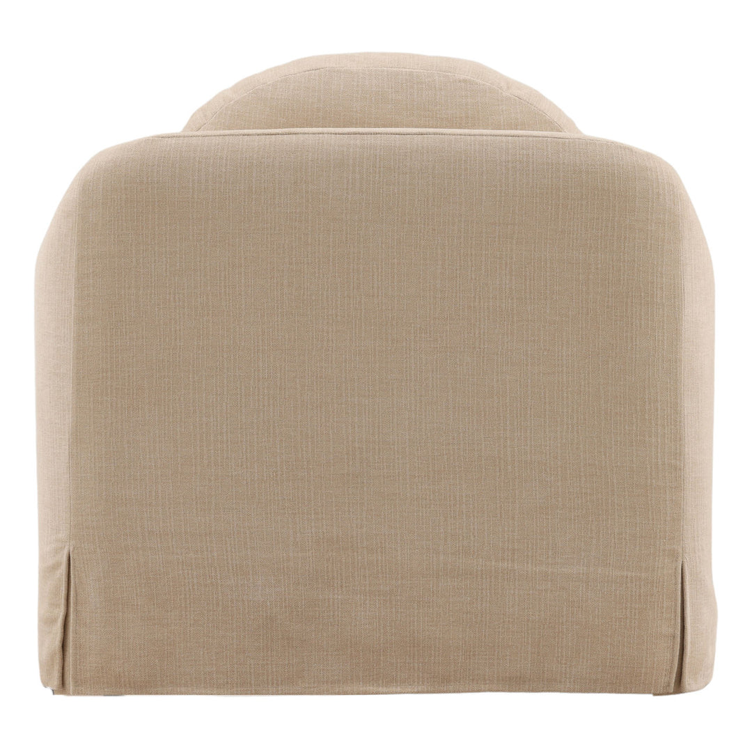 Savelle Sand Chenille Swivel Chair, back view