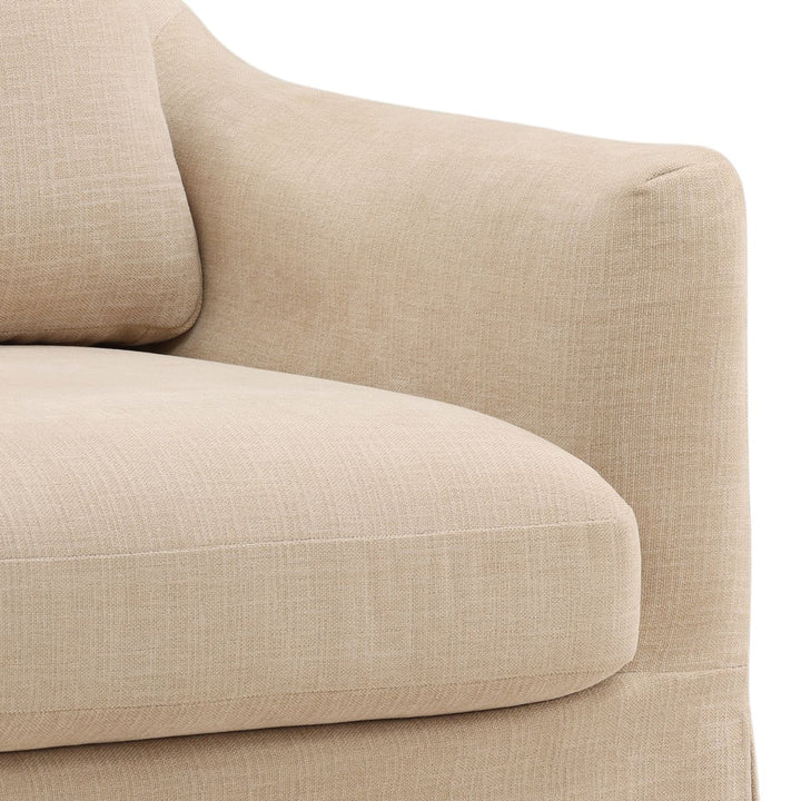 Savelle Sand Chenille Swivel Chair, detail 2 view