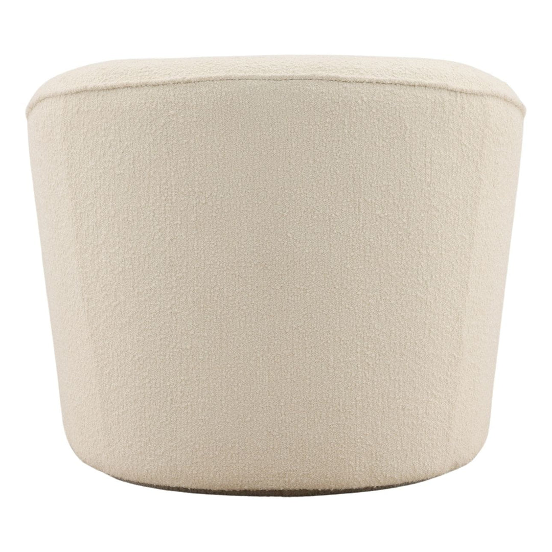 Marielle Cream Boucle Swivel Chair, back view