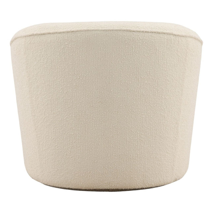 Marielle Cream Boucle Swivel Chair, back view