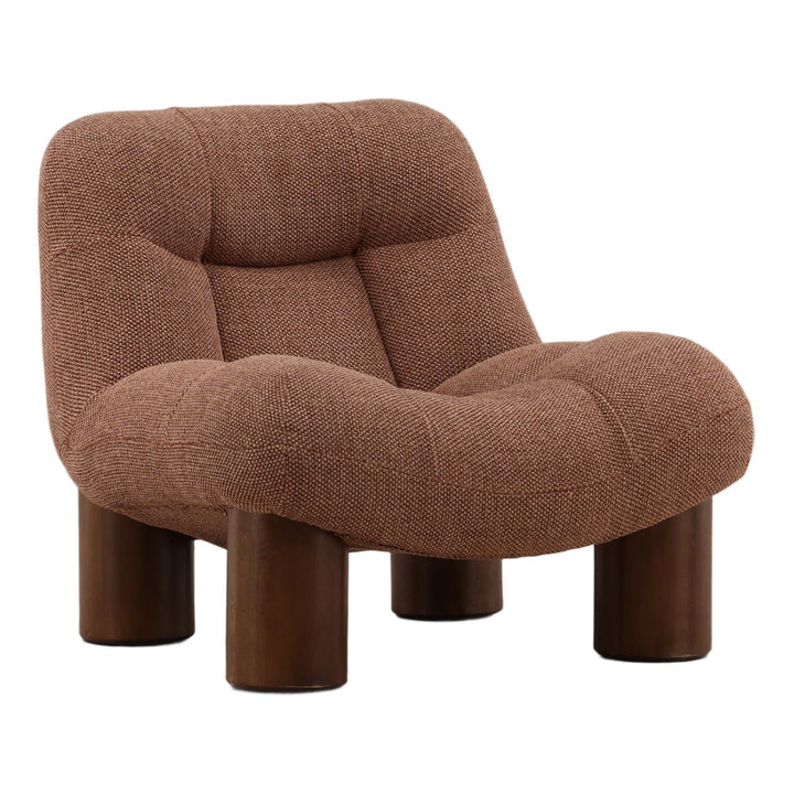 Ellery Clay Chenille Lounge Chair, three-quarter studio view