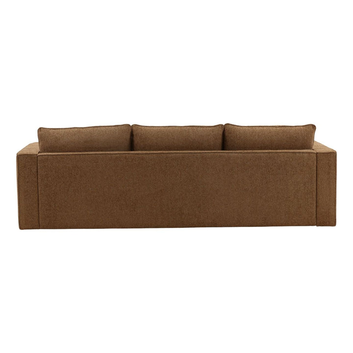 Halren Brown Chenille Sofa, back view
