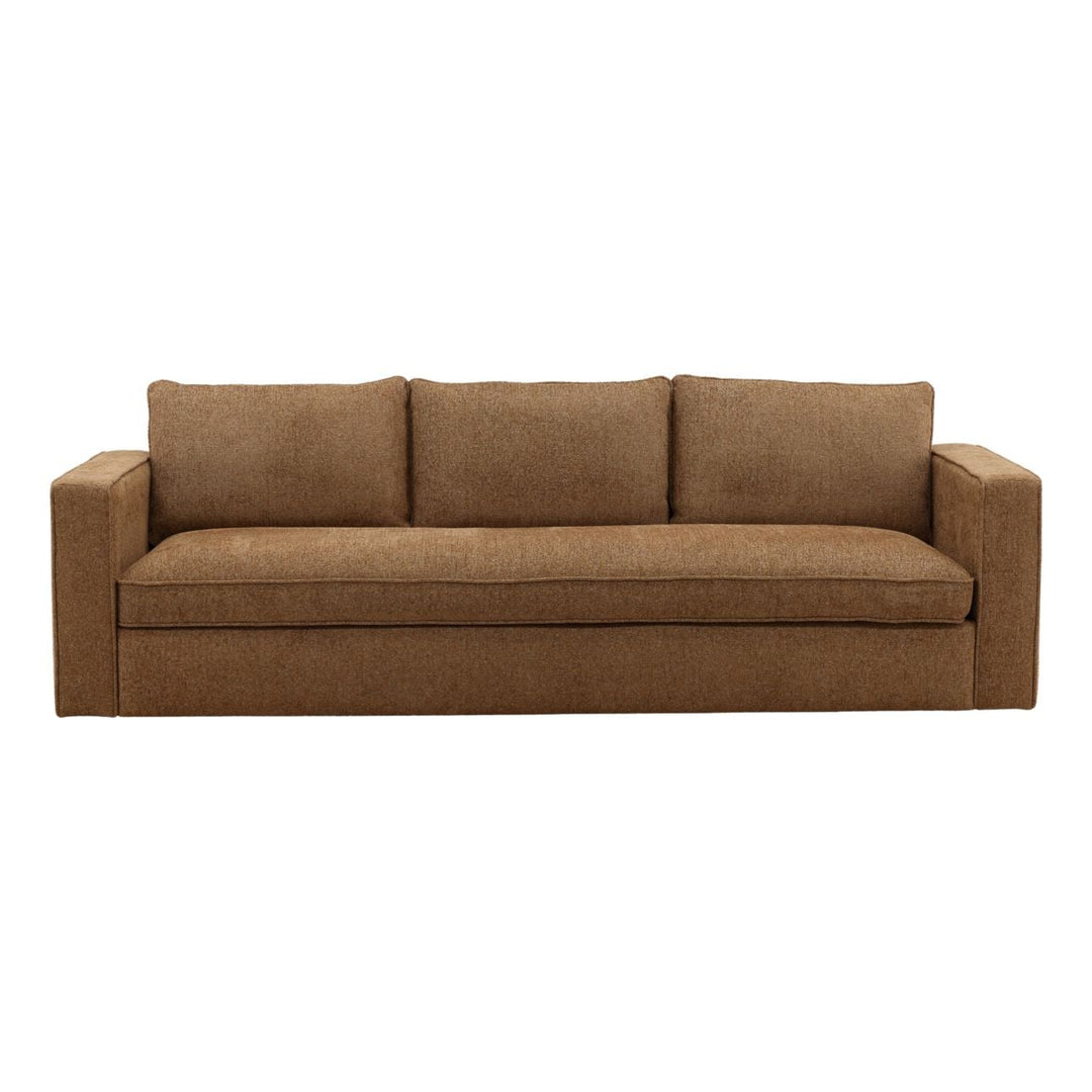 Halren Brown Chenille Sofa, front view