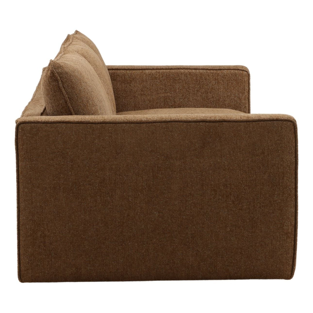 Halren Brown Chenille Sofa, profile view