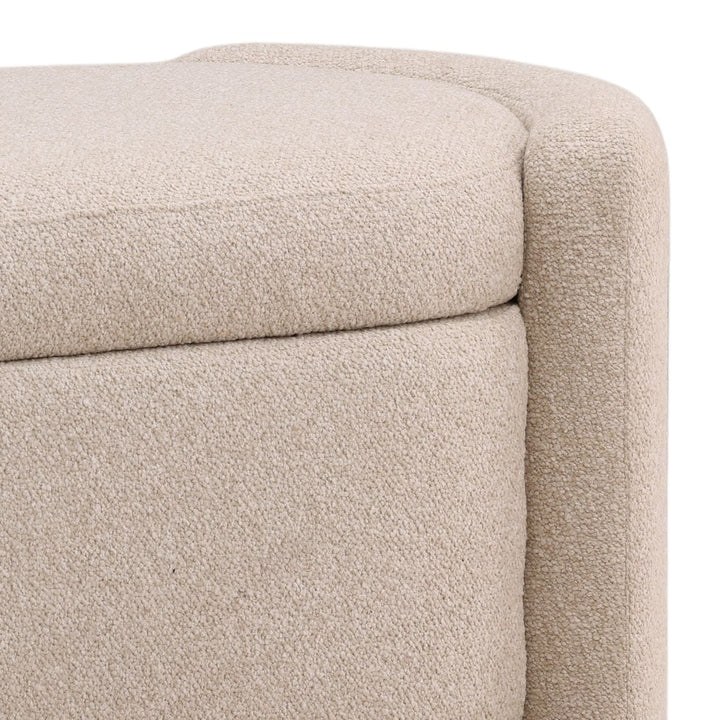 Kessa Boucle Storage Bench, detail 2 view